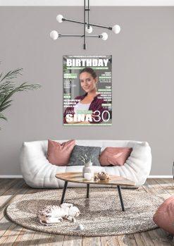 Meilensteintafel Geschenk 30. Geburtstag Magazin Zeitschrift Zeitung Frau Mann Personalisiert No. 103