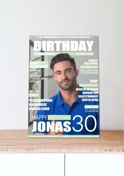 Meilensteintafel Geschenk 30. Geburtstag Magazin Zeitschrift Zeitung Frau Mann Personalisiert No. 106