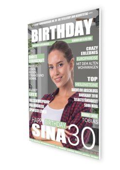 Meilensteintafel Geschenk 30. Geburtstag Magazin Zeitschrift Zeitung Frau Mann Personalisiert No. 107