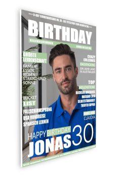 Meilensteintafel Geschenk 30. Geburtstag Magazin Zeitschrift Zeitung Frau Mann Personalisiert No. 108