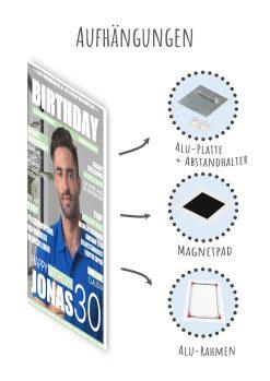 Meilensteintafel Geschenk 30. Geburtstag Magazin Zeitschrift Zeitung Frau Mann Personalisiert No. 110