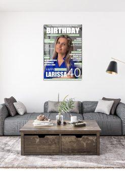 Meilensteintafel Geschenk 40. Geburtstag Magazin Zeitschrift Zeitung Frau Mann Personalisiert No. 103
