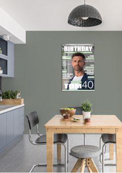 Meilensteintafel Geschenk 40. Geburtstag Magazin Zeitschrift Zeitung Frau Mann Personalisiert No. 104