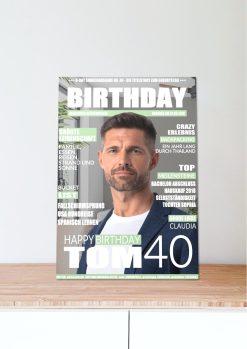 Meilensteintafel Geschenk 40. Geburtstag Magazin Zeitschrift Zeitung Frau Mann Personalisiert No. 106