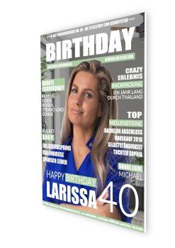 Meilensteintafel Geschenk 40. Geburtstag Magazin Zeitschrift Zeitung Frau Mann Personalisiert No. 107