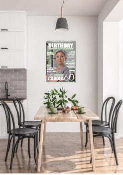 Meilensteintafel Geschenk 60. Geburtstag Magazin Zeitschrift Zeitung Mann Frau Personalisiert No. 101