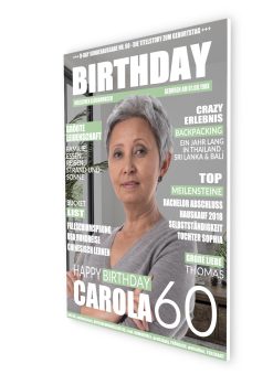 Meilensteintafel Geschenk 60. Geburtstag Magazin Zeitschrift Zeitung Mann Frau Personalisiert No. 103