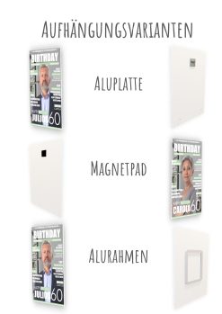 Meilensteintafel Geschenk 60. Geburtstag Magazin Zeitschrift Zeitung Mann Frau Personalisiert No. 110