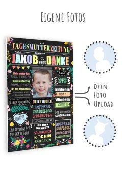 Meilensteintafel Geschenk Tagesmutter Abschied Personalisiert Tagesvater Chalkboard Danke 13