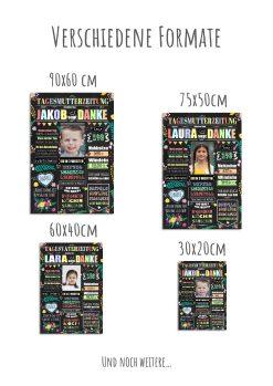 Meilensteintafel Geschenk Tagesmutter Abschied Personalisiert Tagesvater Chalkboard Danke 14