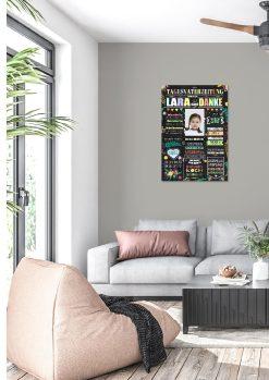 Meilensteintafel Geschenk Tagesmutter Abschied Personalisiert Tagesvater Chalkboard Danke1