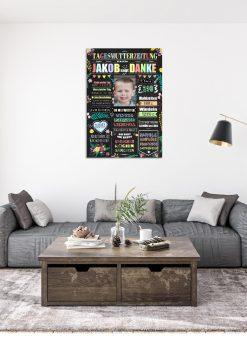 Meilensteintafel Geschenk Tagesmutter Abschied Personalisiert Tagesvater Chalkboard Danke3