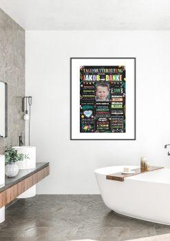 Meilensteintafel Geschenk Tagesmutter Abschied Personalisiert Tagesvater Chalkboard Danke5