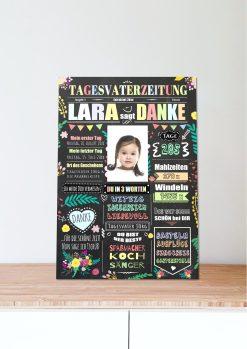Meilensteintafel Geschenk Tagesmutter Abschied Personalisiert Tagesvater Chalkboard Danke6