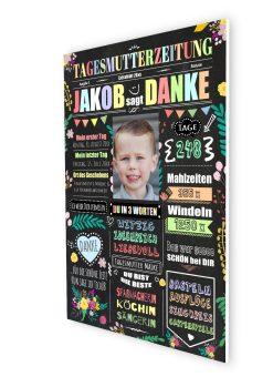 Meilensteintafel Geschenk Tagesmutter Abschied Personalisiert Tagesvater Chalkboard Danke7