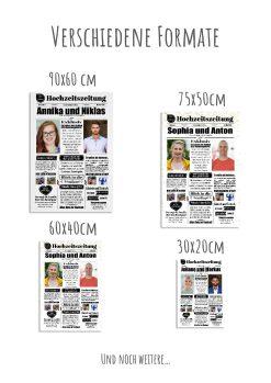 Meilensteintafel Hochzeitszeitung Personalisiert Geschenk Hochzeit Brautpaar Magazin1