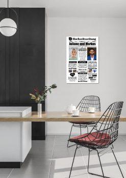 Meilensteintafel Hochzeitszeitung Personalisiert Geschenk Hochzeit Magazin Brautpaar2