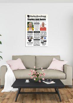 Meilensteintafel Hochzeitszeitung Personalisiert Geschenk Hochzeit Magazin Brautpaar3