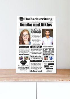 Meilensteintafel Hochzeitszeitung Personalisiert Geschenk Hochzeit Magazin Brautpaar4