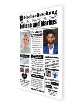Meilensteintafel Hochzeitszeitung Personalisiert Geschenk Hochzeit Magazin Brautpaar5