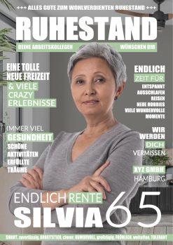 Meilensteintafel Ruhestand Geschenk Rente Zeitung Zeitschrift Frau Abschiedsgeschenk Kollegin Magazin Frau No 1