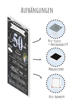 Meilensteintafel Chalkboard Geschenk 50. Hochzeitstag Goldene Hochzeit Personalisiert 1zigartig 110