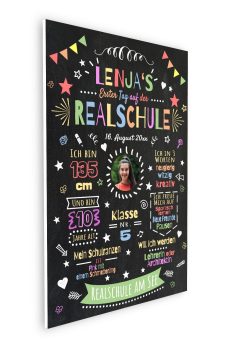 Meilensteintafel Chalkboard Gymnasium Realschule Weiterführende Schule Geschenk Junge Mädchen Personalisiert7