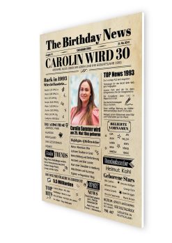 Meilensteintafel Geburtstags Zeitung 30. Geburtstag 1993 Geschenk Jahrgangsposter Magazin Personalisiert Frau Mann05