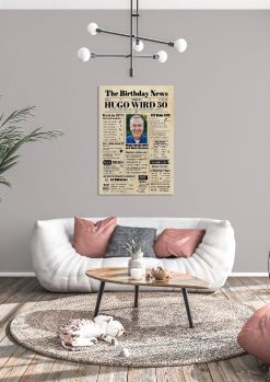 Meilensteintafel Geburtstags Zeitung 50. Geburtstag 1973 Geschenk Jahrgangsposter Magazin Personalisiert Frau Mann03