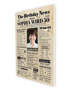 Meilensteintafel Geburtstags Zeitung 50. Geburtstag 1973 Geschenk Jahrgangsposter Magazin Personalisiert Frau Mann07