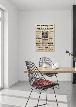 Meilensteintafel Geburtstags Zeitung 60. Geburtstag 1963 Geschenk Jahrgangsposter Magazin Personalisiert Frau Mann2