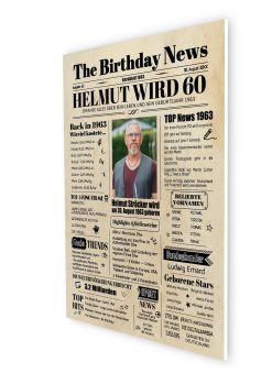 Meilensteintafel Geburtstags Zeitung 60. Geburtstag 1963 Geschenk Jahrgangsposter Magazin Personalisiert Frau Mann5