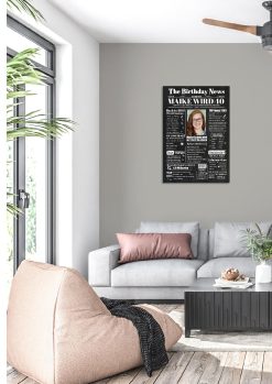 Meilensteintafel Geburtstagszeitung 40. Geburtstag 1983 Geschenk Jahrgangsposter Magazin Personalisiert Frau Mann1