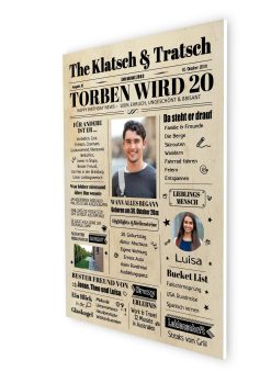 Meilensteintafel Geburtstagszeitung Geschenk 20. Geburtstag Klatsch Und Tratsch Jahrgangsposter Foto Magazin Personalisiert Frau Mann07