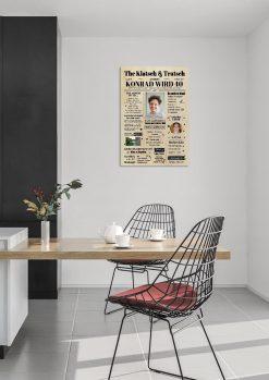Meilensteintafel Geburtstagszeitung Geschenk 40. Geburtstag Klatsch Und Tratsch Jahrgangsposter Foto Magazin Personalisiert Frau Mann02