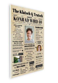Meilensteintafel Geburtstagszeitung Geschenk 40. Geburtstag Klatsch Und Tratsch Jahrgangsposter Foto Magazin Personalisiert Frau Mann08