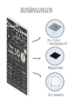 Meilensteintafel 30. Geburtstag Geschenk Personalisiert Chalkboard Mann Frau Geburtstagsposter Rating Star08