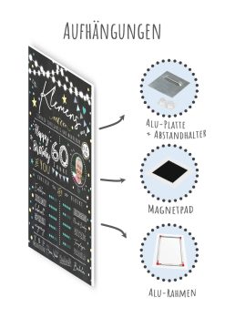 Meilensteintafel 60. Geburtstag Geschenk Personalisiert Chalkboard Mann Frau Geburtstagsposter Rating Star10