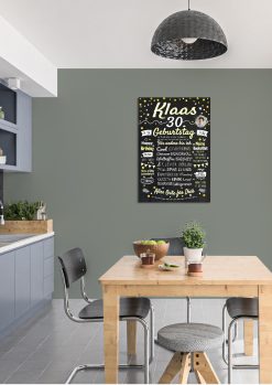 Meilensteintafel Chalkboard Geschenk 30. Geburtstag Personalisiert Geburtstagstafel Frau Mann Klassik Gold Foto 004