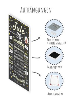 Meilensteintafel Chalkboard Geschenk 30. Geburtstag Personalisiert Geburtstagstafel Frau Mann Klassik Gold Foto 010