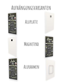 Meilensteintafel Chalkboard Geschenk 30. Geburtstag Personalisiert Geburtstagstafel Frau Mann Klassik Gold Foto 014