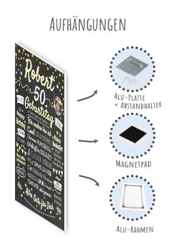 Meilensteintafel Chalkboard Geschenk 50. Geburtstag Personalisiert Geburtstagstafel Frau Mann Klassik Gold Foto 110