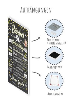 Meilensteintafel Chalkboard Geschenk 60. Geburtstag Personalisiert Geburtstagstafel Frau Mann Klassik Gold Foto 008