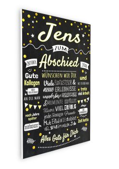 Meilensteintafel Geschenk Zum Abschied Arbeitskollegen Personalisiert Kollegen Gold Chalkboard Chalk 006