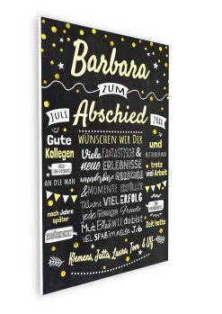 Meilensteintafel Geschenk Zum Abschied Arbeitskollegen Personalisiert Kollegen Gold Chalkboard2