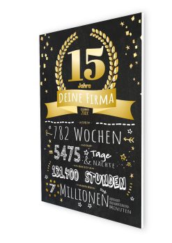 Meilensteintafel Chalkboard 1. 2. 3. 4. 5. 10. 15. 20. 25. 30. 40. 50. Firmenjubiläum Betriebsjubiläum Jubiläum Geschenk Personalisiert05