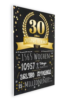 Meilensteintafel Chalkboard 1. 2. 3. 4. 5. 10. 15. 20. 25. 30. 40. 50. Firmenjubiläum Betriebsjubiläum Jubiläum Geschenk Personalisiert06