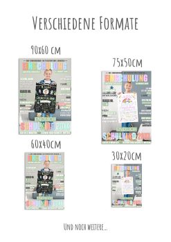 Meilensteintafel Geschenk Zur Einschulung Einschulungsposter Schulanfang Personalisiert Magazin Zeitschrift Junge Mädchen11