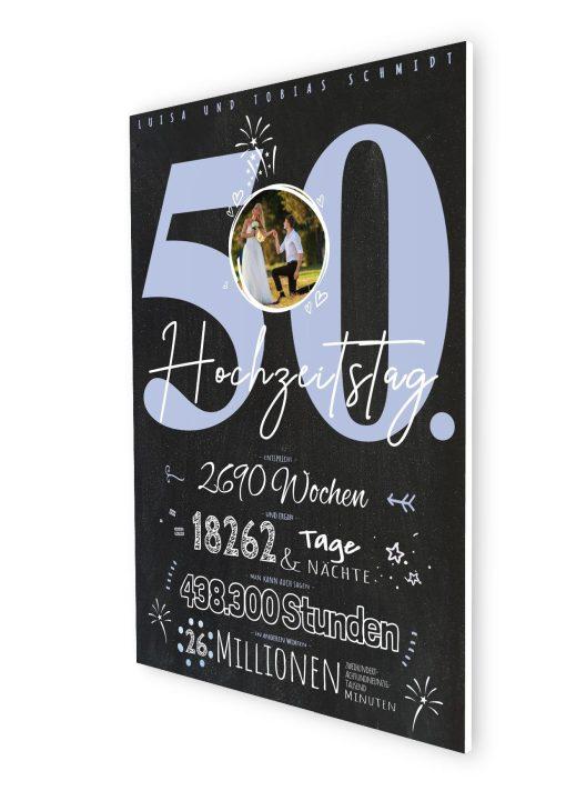 Meilensteintafel Chalkboard Geschenk 50. Hochzeitstag Goldene Hochzeit Personalisiert07