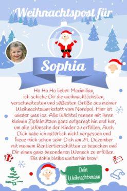 Brief Vom Weihnachtsmann Vorlage Post Zum Ausdrucken Personalisiert Meilensteintafel Chalkboard Diy Weihnachten No 1 Hell1